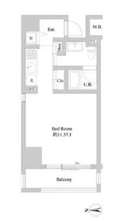 ミリアレジデンス北新宿【6階】の間取り