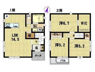 神奈川県横浜市港北区大倉山5【一戸建】の間取り