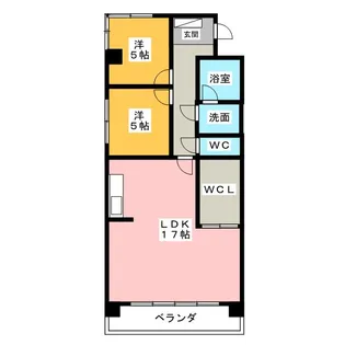 ハイライズナリタ【5階】の間取り
