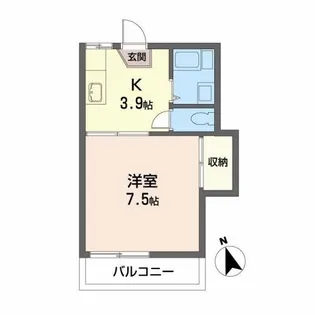 シティ中島丁B【2階】の間取り