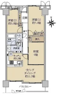 ルネグランステージ松原天美【13階】の間取り