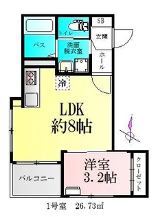 仮)BAU宮町1号棟【3階】の間取り