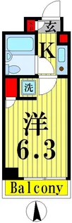 ダイアパレス北千住【2階】の間取り