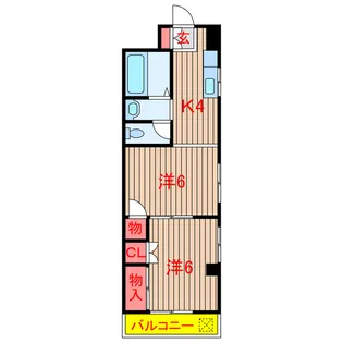 レジデンスハザマ【3階】の間取り