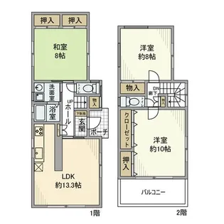 埼玉県新座市野火止5【一戸建】の間取り