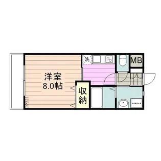 エルミタージュ川内【4階】の間取り