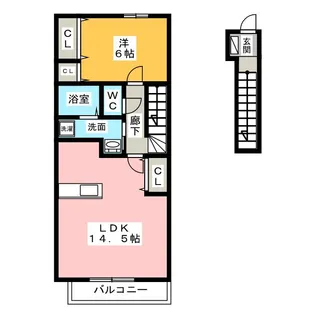 グランドカーサ枇杷島【2階】の間取り