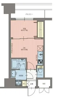 Vinoプレジオ本町【8階】の間取り