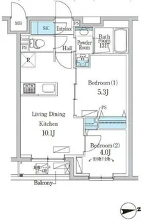 デュオフラッツ千歳船橋【1階】の間取り