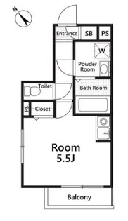 プロローグ本八幡【2階】の間取り