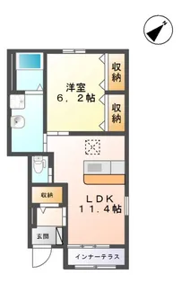 サンライズ東方【1階】の間取り