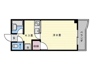 グランドゥール草牟田【3階】の間取り