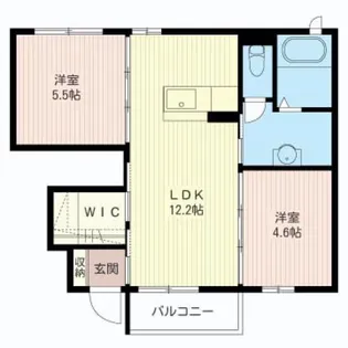 シス・シャンブル【1階】の間取り