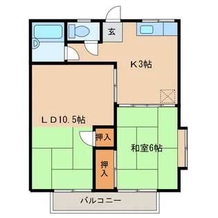 マルワレジデンス石下第二 C【2階】の間取り