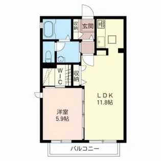 リヴィエールコートE棟【1階】の間取り