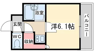 タカノハイム天神橋【3階】の間取り