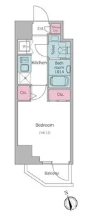 レジディア南品川プレイス【3階】の間取り