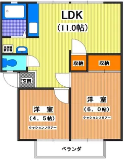増田ハイツ【1階】の間取り