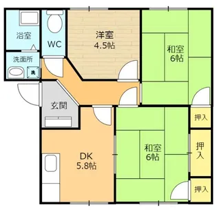 フレグランスアコ【2階】の間取り
