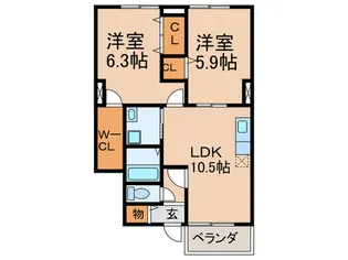ポプラーレPartIII【1階】の間取り