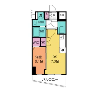 エステムコート名古屋上前津【4階】の間取り