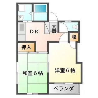 ニーヤマハイツB棟【2階】の間取り