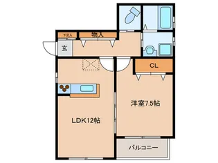 WIN YATURUGI【1階】の間取り