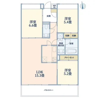 ウェルスクエア碑文谷【3階】の間取り