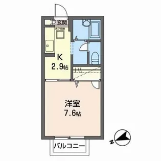 ジュネス文屋II【1階】の間取り