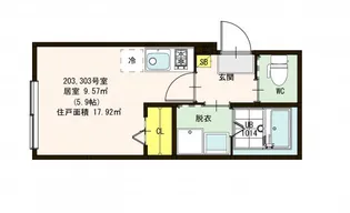 ノリス大島【3階】の間取り