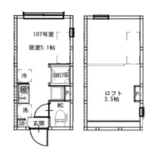 (仮称)柳原二丁目5コーポ【1階】の間取り