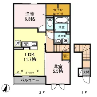 グランテラス 1【2階】の間取り