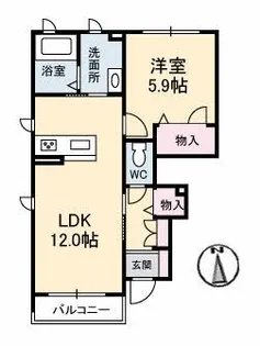 Azur【1階】の間取り