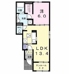ル ヴァン A【1階】の間取り