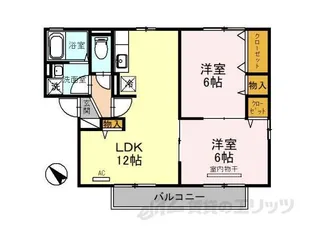 セジュール・オ・ラック【1階】の間取り