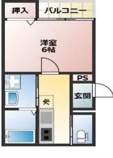 ブランコート長瀬【1階】の間取り