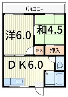 大川コーポ【1階】の間取り