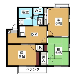 タウニィトミタケ A棟【1階】の間取り