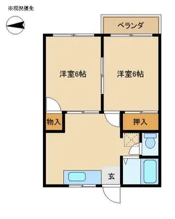 菊名ノースハイツ【2階】の間取り