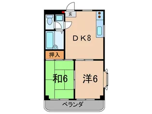ヴィラ旭【2階】の間取り