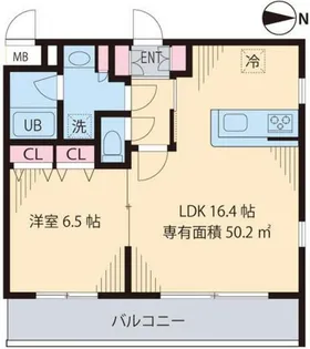 ウェスティング中野坂上【3階】の間取り