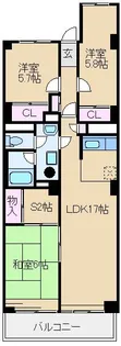 大倉山ハイム1号棟【8階】の間取り