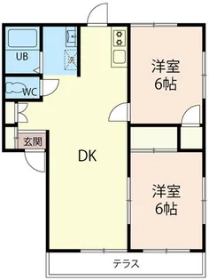 コーポフィオーレE【1階】の間取り