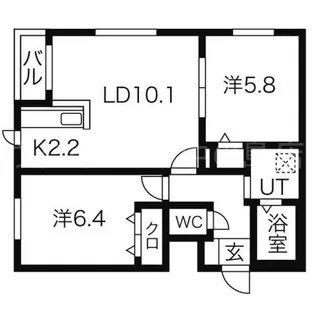 モンレーヴ豊平公園【2階】の間取り