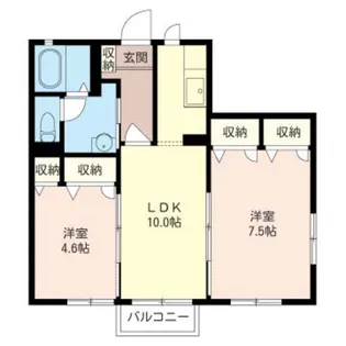 エクレール【2階】の間取り