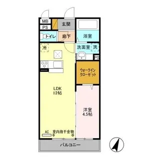 リヴェール【1階】の間取り