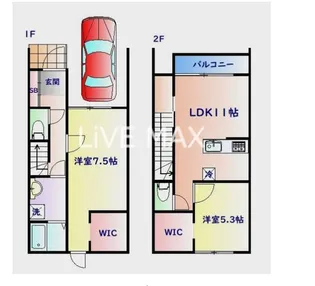 ラシュレ愛子【1階】の間取り