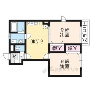 サウスパープル【1階】の間取り