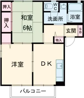 メゾン橘 B棟【1階】の間取り