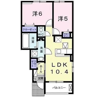 ブローベア 1【1階】の間取り